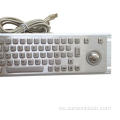 Teclado Braille de metal con trackball para quiosco